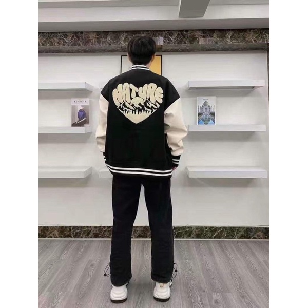 Áo bomber thêu chữ S