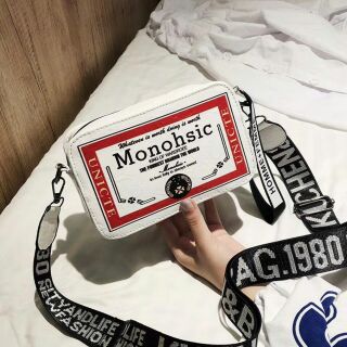 TÚI MONOHSIC DÂY CHỮ (kèm video và hình thật)