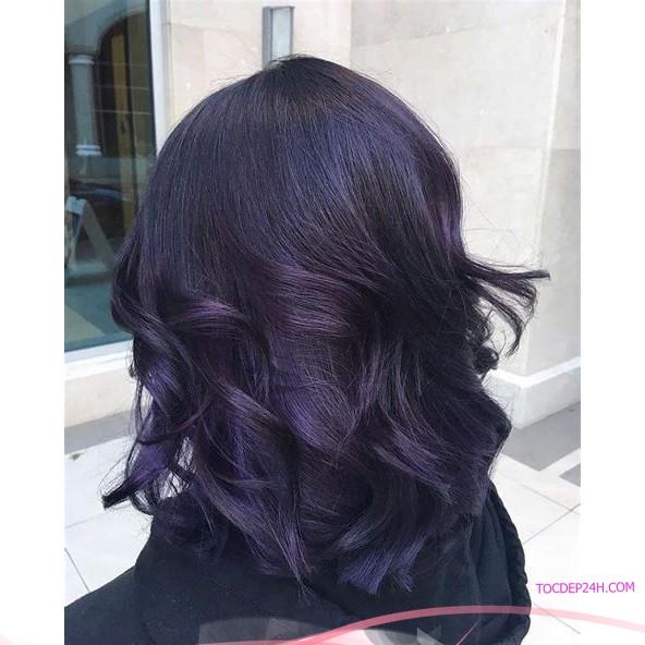 Thuốc Nhuộm Tóc Màu Tím Xanh Tối Trầm Dark Blonde Violet Blue 6/28