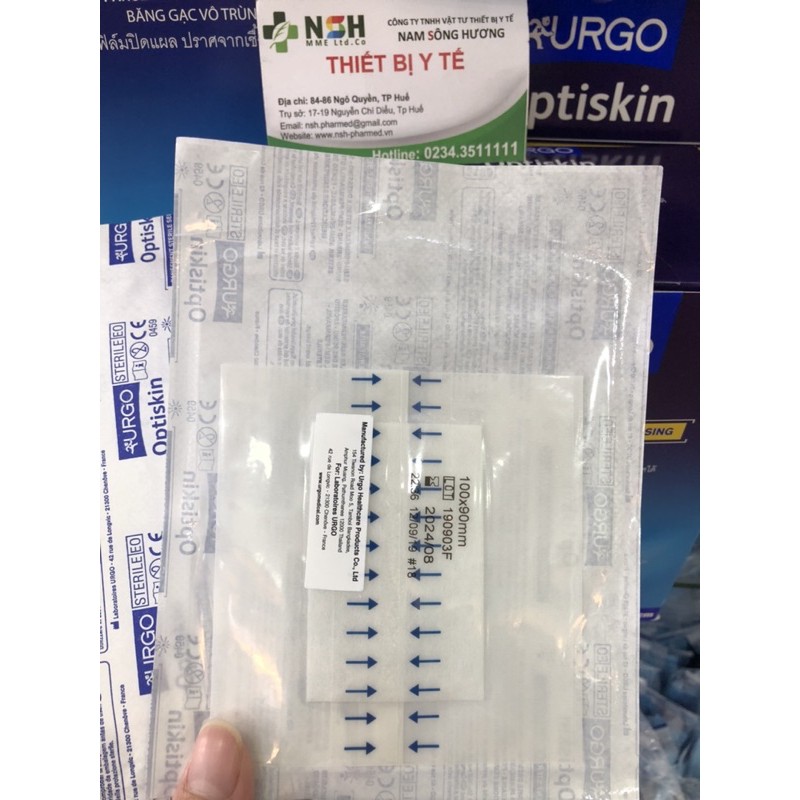❤️ BĂNG KEO DÁN CÓ KÈM GẠC VÔ TRÙNG CHỐNG KHÔNG THẤM NƯỚC URGO OPTISKIN 53mm x 80mm,Băng Có Gạc Không Thấm nước OPTISKIN
