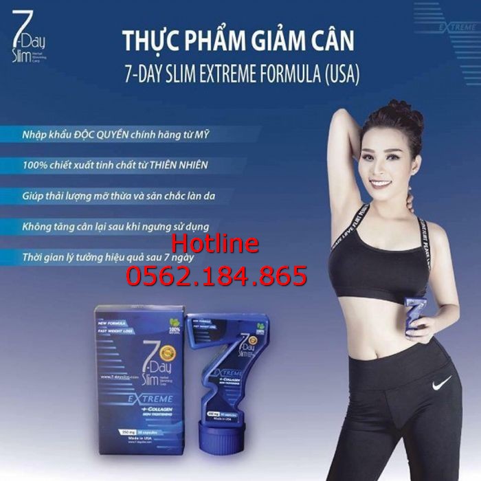 7 Day Slim [Chụp Thật Chính hãng] - Giảm Cân 7 Day Slim USA, Giúp Giảm Cân An Toàn, Hiệu Quả