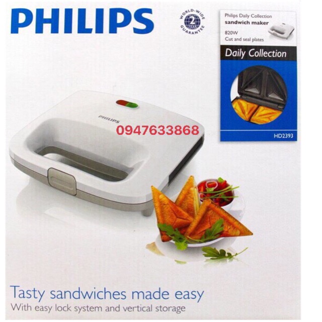 Máy Nướng Bánh Hotdog Philips 2393