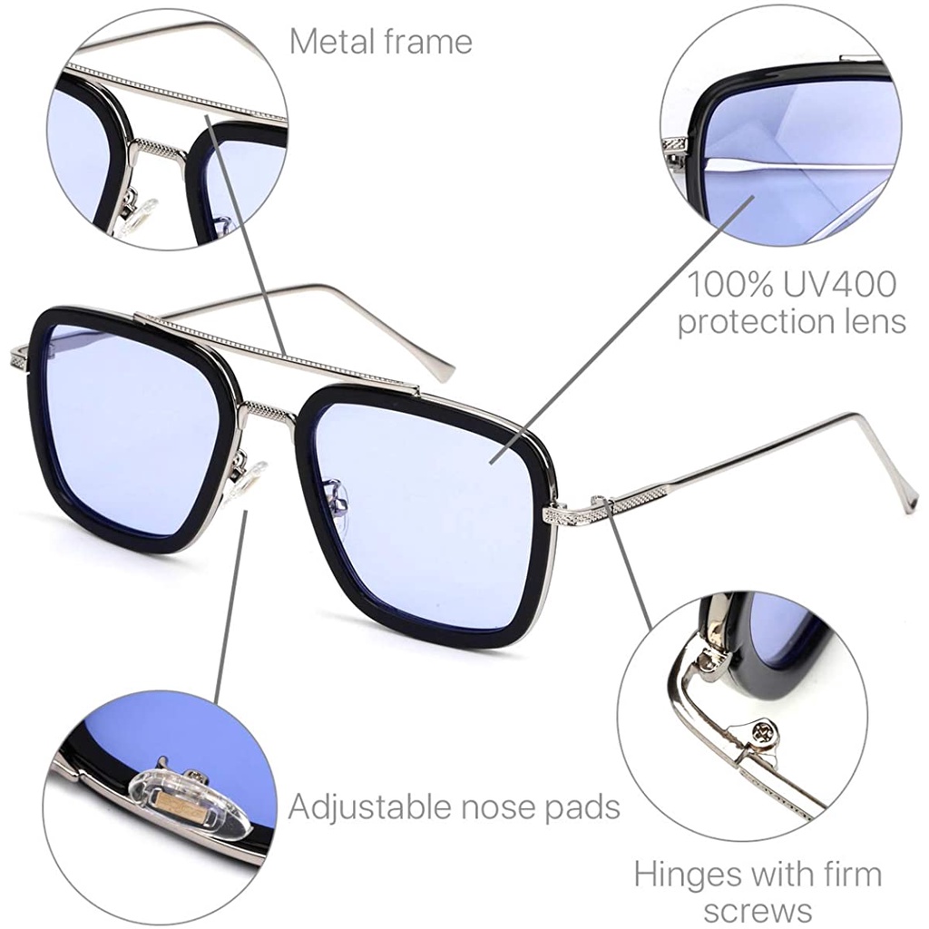 Kính mát Marvel tony stark 006 phong cách avengers iron man thời trang cho nam