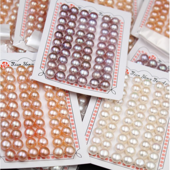 Hạt nụ dẹt bán cầu 8-8.5ly làm hoa tai