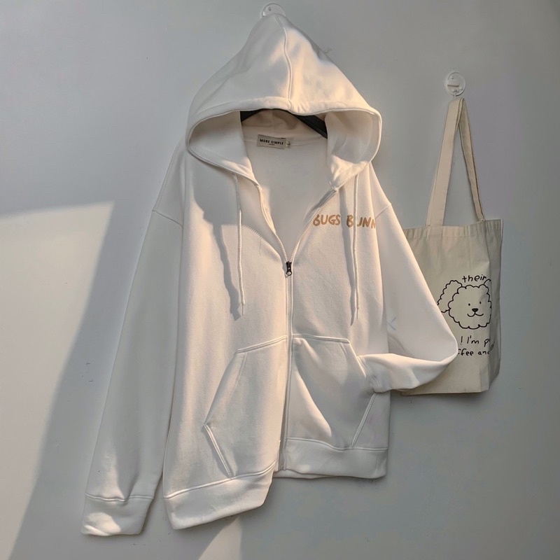 Áo khoác hoodie nỉ bông dáng rộng unisex dưới 75kg chất nỉ bông cotton tabistore - Bugs Bunny | WebRaoVat - webraovat.net.vn