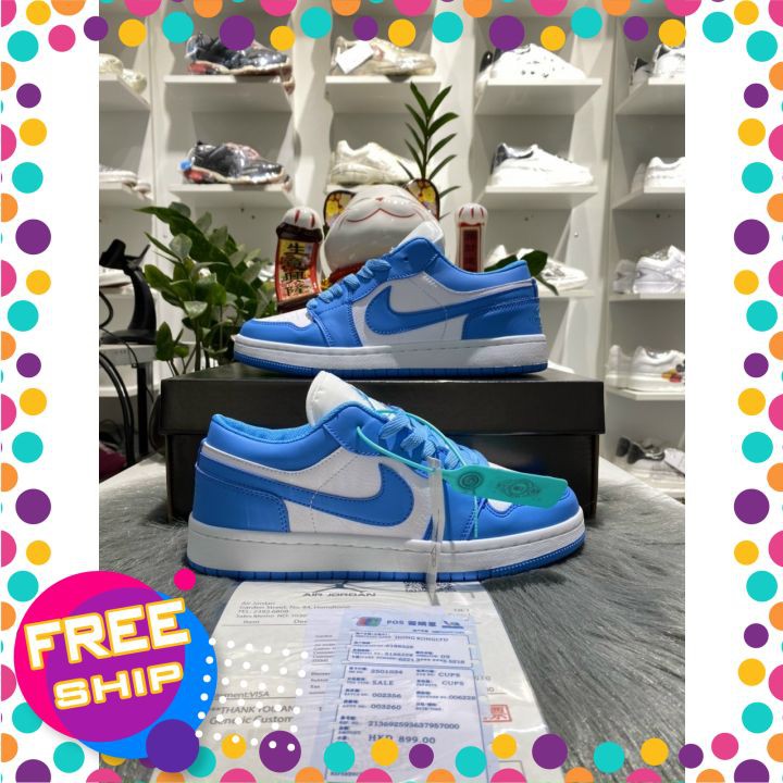 Giày thể thao AIR JORDAN 1 xanh dương cổ thấp [FREE SHIP] Giày thể thao jordan nam nữ cao cấp loại đẹp