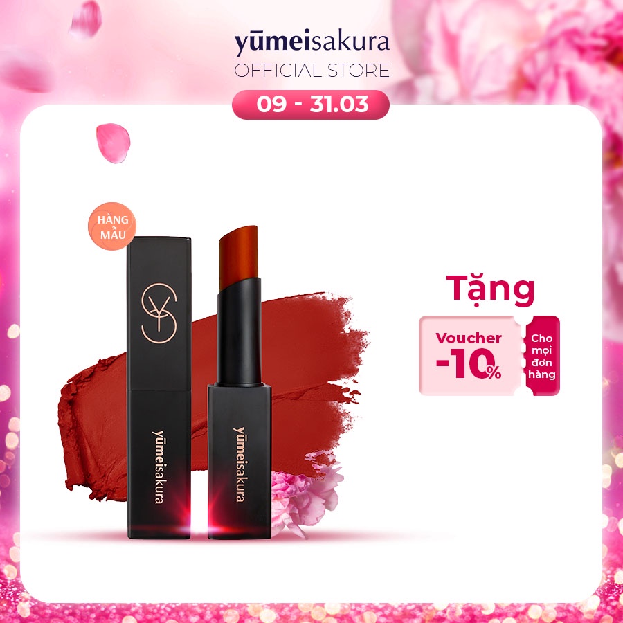 [Hàng Mẫu] Son Lì Mịn Yumeisakura Matte Revolution Siêu Dưỡng màu Đỏ Gạch YMS11 3.5gr