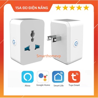 Ổ cắm thông minh wifi tuya 15A- có đo điện năng tiêu thụ