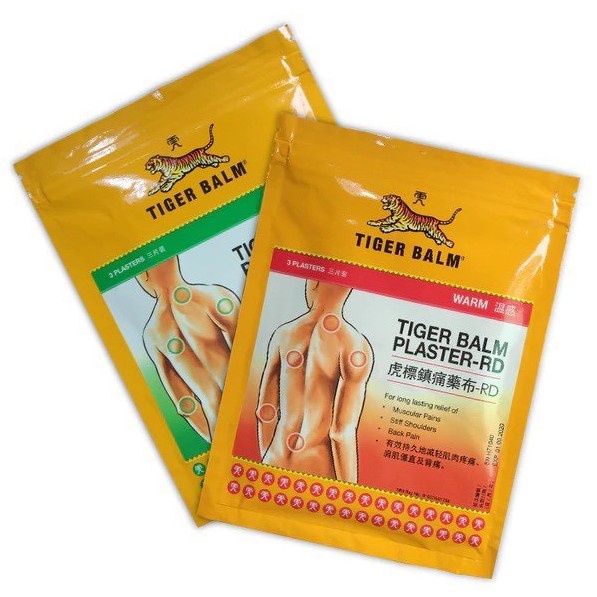 Tiger Balm Medicated Plaster-Cool &amp; Warm - Miếng dán đau lưng nhức mỏi Tiger Balm Thái Lan