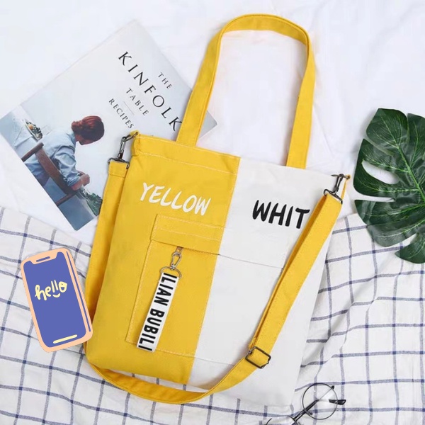 (MẪU 10)Túi Tote Nữ Phối Nữa 2 Màu Phong Cách Hàn Quốc Store4girls