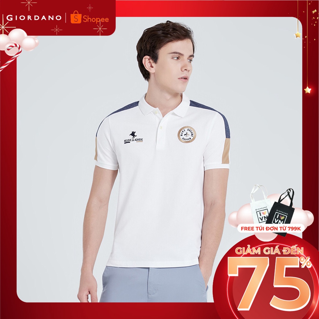 [Mã WABRWM12 giảm 10% đơn 99K] Áo Thun Có Cổ Nam Ngắn Tay Polo Giordano 01011302