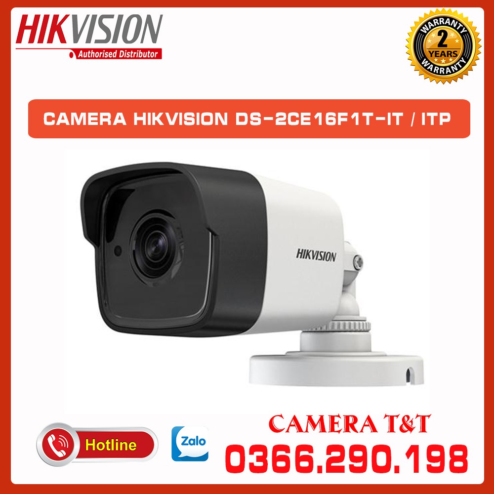 [CAMERA 3.0MP] CAMERA TURBO HDTVI HIKVISION DS-2CE16F1T-IT/ITP - HÀNG CHÍNH HÃNG - BẢO HÀNH 2 NĂM