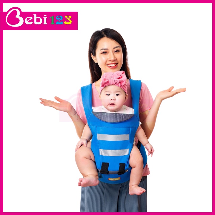 Địu Ngồi Moon trợ lực phản quang đỡ cổ 4 tư thế an toàn cho bé