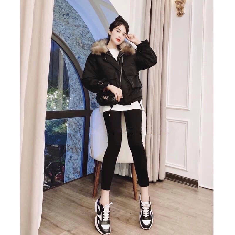 ÁO PHAO LÔNG TÚI HỘP RÚT DÂY