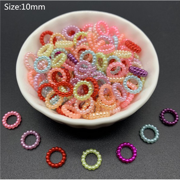 Set 100 Hạt Ngọc Trai Giả Nhiều Màu Sắc Dùng Để Trang Trí Thủ Công