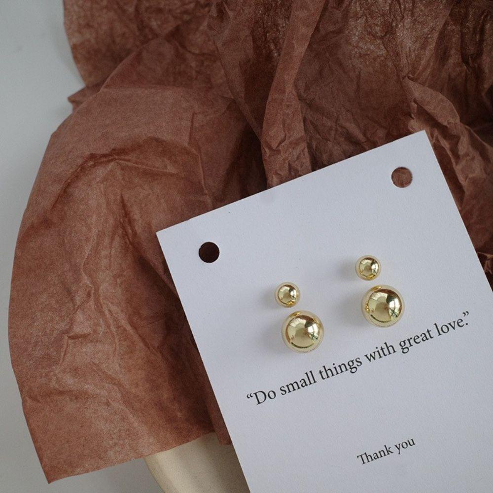 MXGOODS Bông Tai Mạ Bạc Hình Tròn Đơn Giản Phong Cách Hàn Quốc Cho Nữ