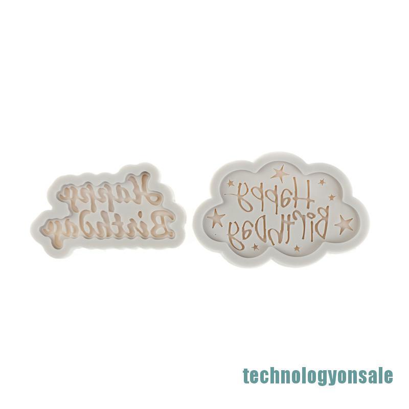 Khuôn Silicone Làm Bánh Sinh Nhật Hình Chữ Happy Birthday