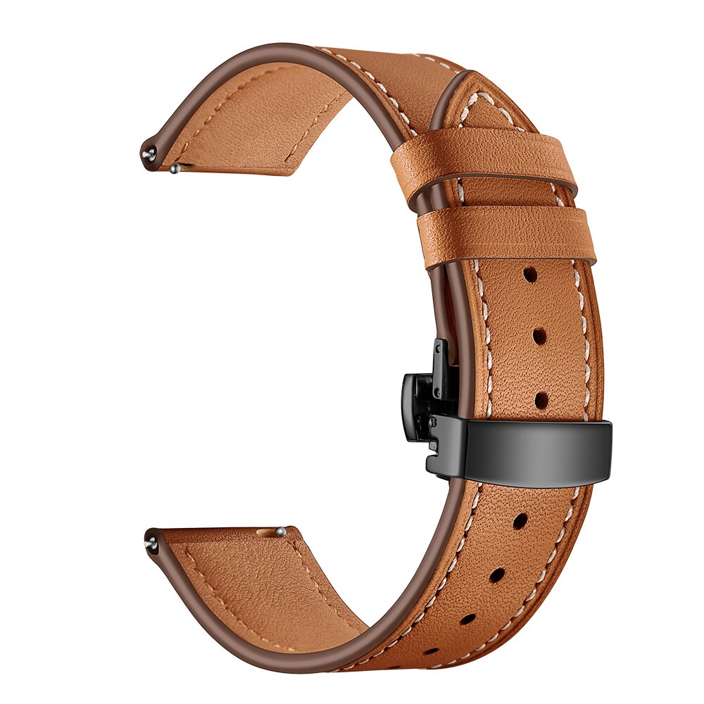 Dây Đeo Bằng Da Có Khóa Bướm Cho Đồng Hồ Thông Minh Huami Amazfit Gts 2 Mini / Gtr 2 2e Gtr 47mm / Bip S U