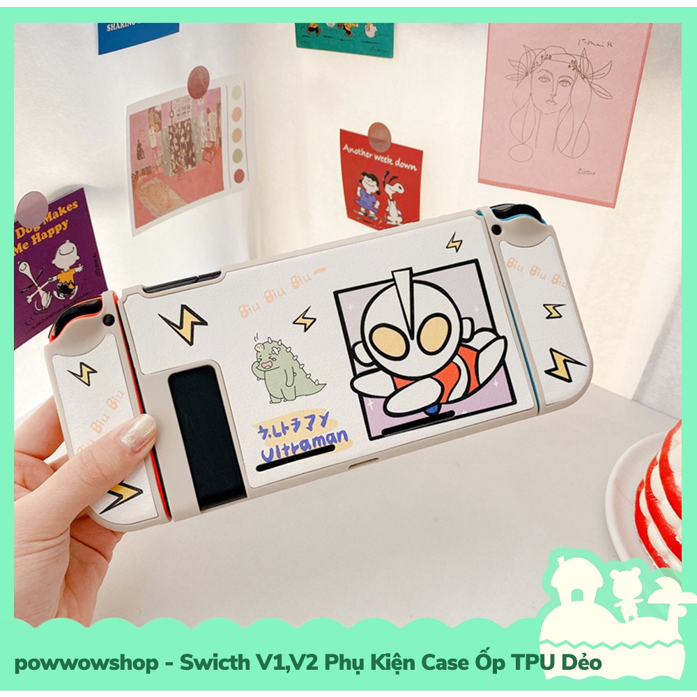 [Sẵn VN - Hỏa Tốc] Switch V1,V2 Phụ Kiện Case Ốp TPU Dẻo Cho Máy Game Cầm Tay Nintendo Switch V1,V2 Ultraman