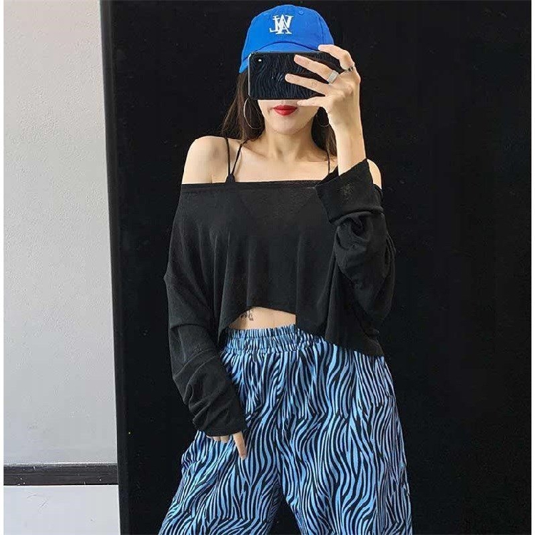 Áo thun trễ vai tay dài quyến rũ cho nữ | BigBuy360 - bigbuy360.vn