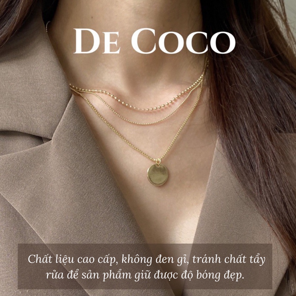 [KHÔNG ĐEN GỈ] Vòng cổ titan layer ba lơp, Layering Necklace De Coco
