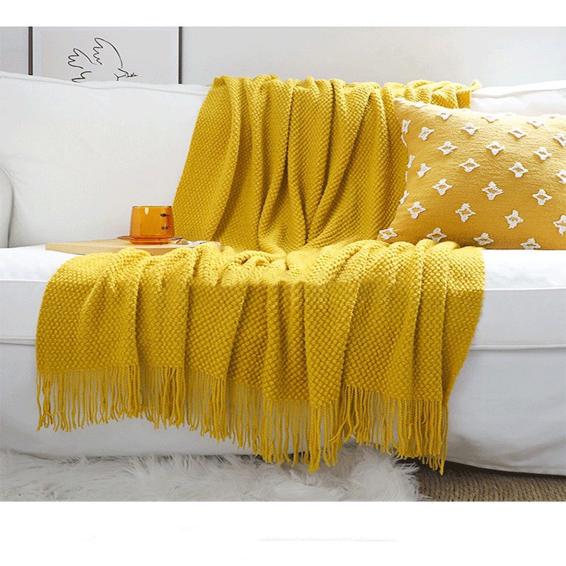 Chăn phủ ghế sofa màu đặc 1.3x1.7M Chăn mỏng Chăn hè