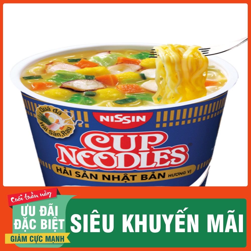 Thùng 24 Ly Mì Cup Noodles Nissin 67g/ly đến 74g/ly nhập khẩu Thái Lan - Ưu Đãi Mùa Dịch