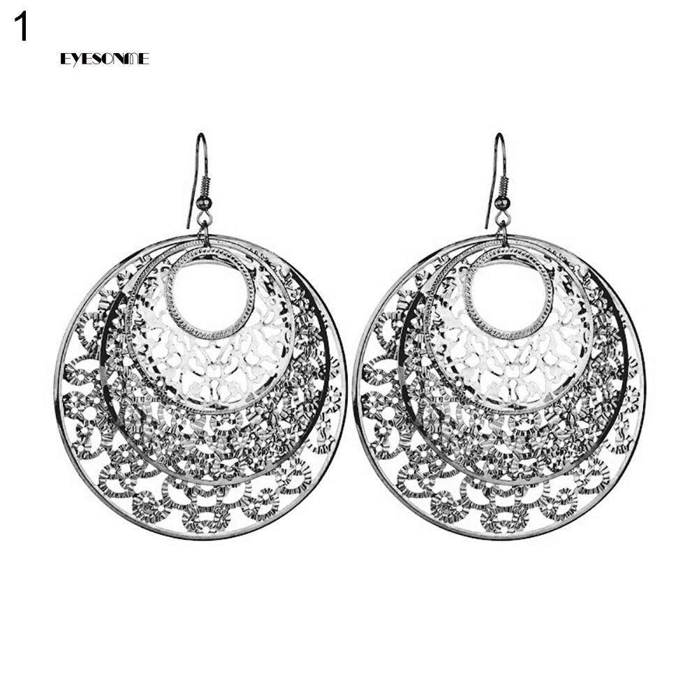 Khuyên Tai Nữ Hình Tròn Thời Trang Cổ Điển