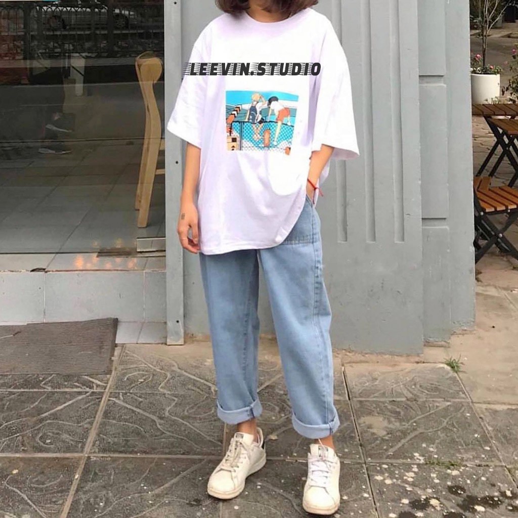 Quần Jean Nam Nữ Ống Suông Unisex 2 Túi Trước - Kiểu quần jeans nam nữ Baggy vải bò VAKADO