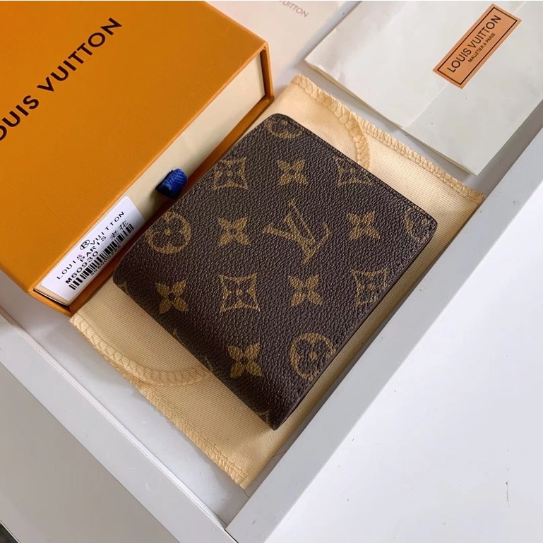 Sẵn sàng giao hàng Louis Vuitton LV dành cho nam, ví đựng album ngắn bên trong có hộp M60930