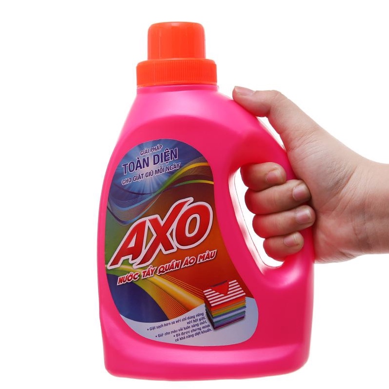 Nước tẩy quần áo màu AXO hương hoa đào 800ml