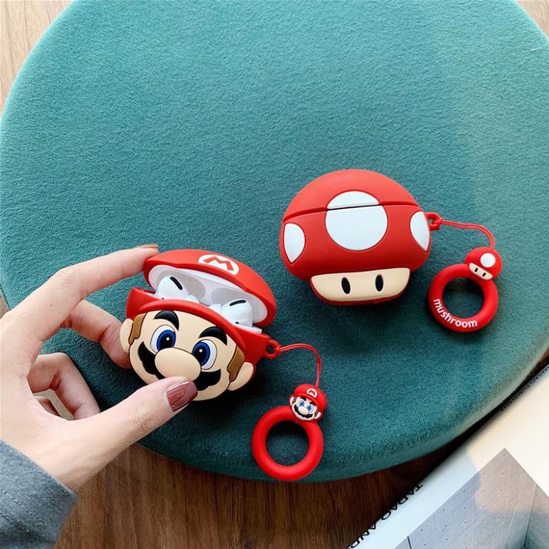 Bao case silicon chống sốc cho tai nghe Apple Airpods Pro kiểu dáng Super Mario hiệu HOTCASE - Hàng chính hãng