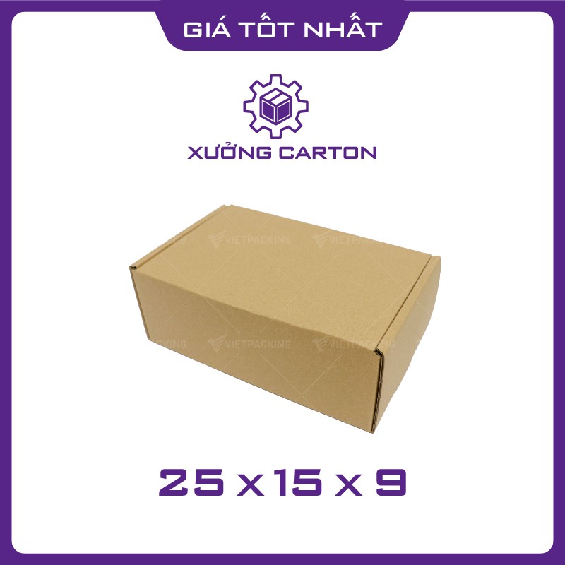 25x15x9 - 20 hộp carton nắp gài hông