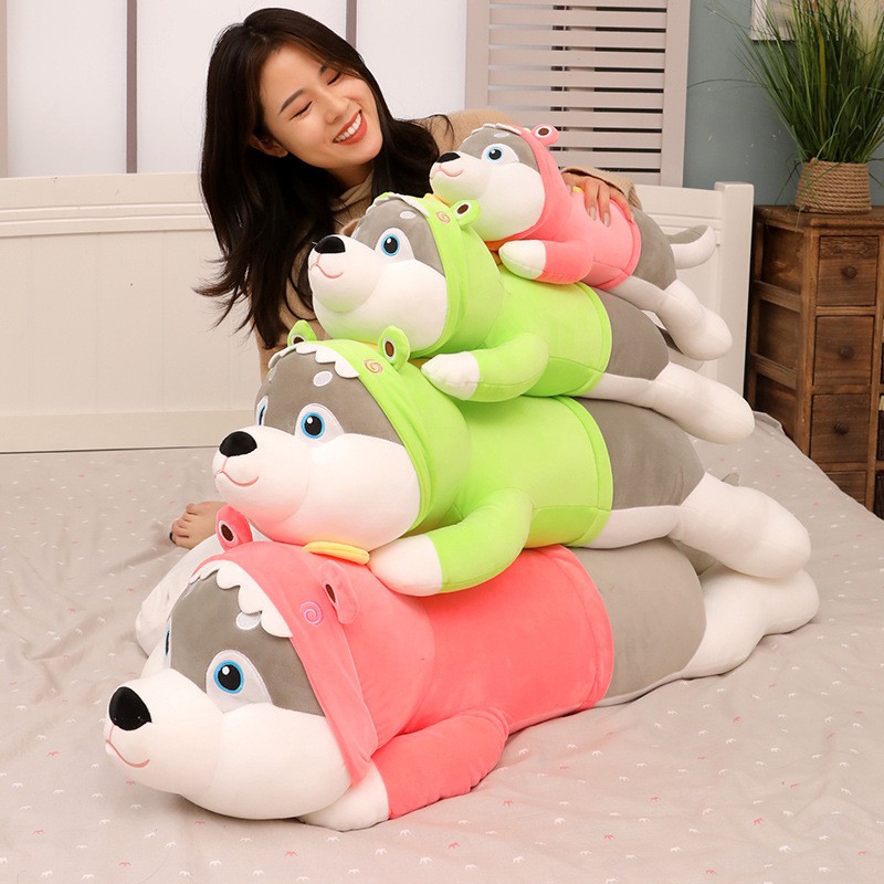 Dễ Thương Chó Husky Nhồi Bông Đáng Yêu