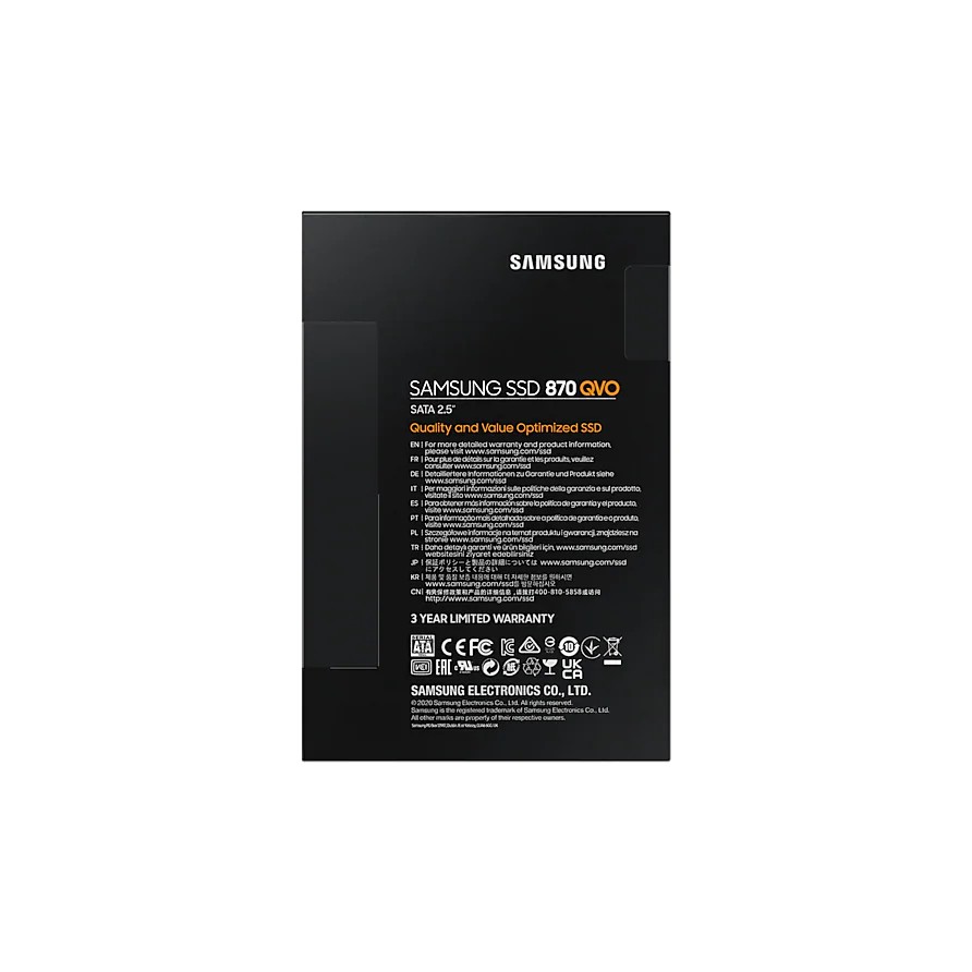 Ổ cứng SSD gắn trong Samsung 870 QVO 2TB 2.5Inch SATA III R560MB/s W530MB/s (Xám)