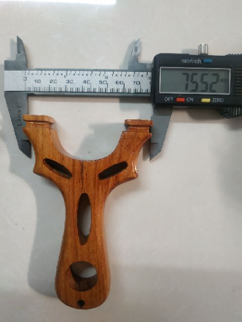 SLINGSHOT - Ná u híp gỗ chạc 7.5cm TẶNG 2 THUN