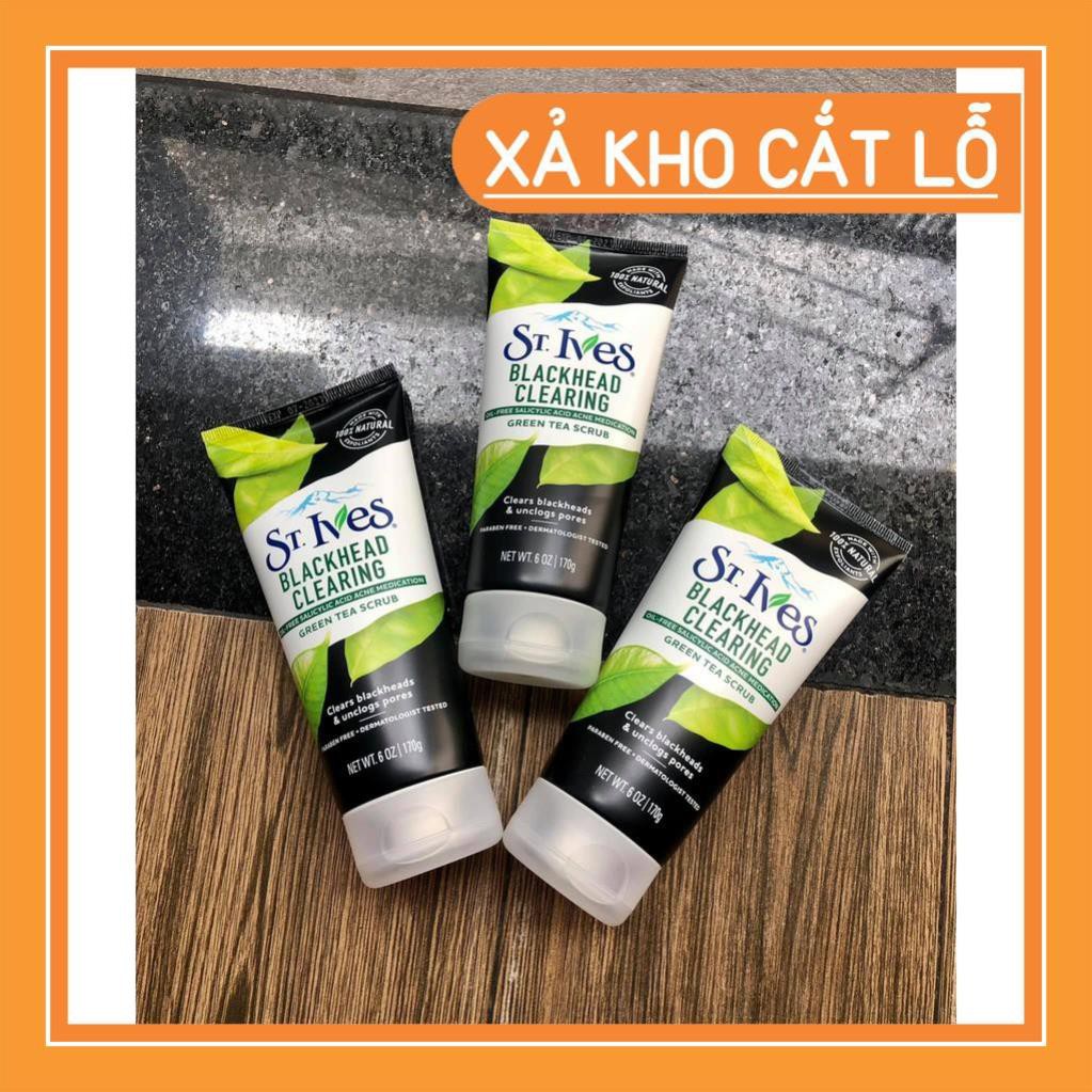 Sữa rửa mặt ST.IVES - BLACKHEAD CLEARING 🍃 GREEN TEA SCRUB