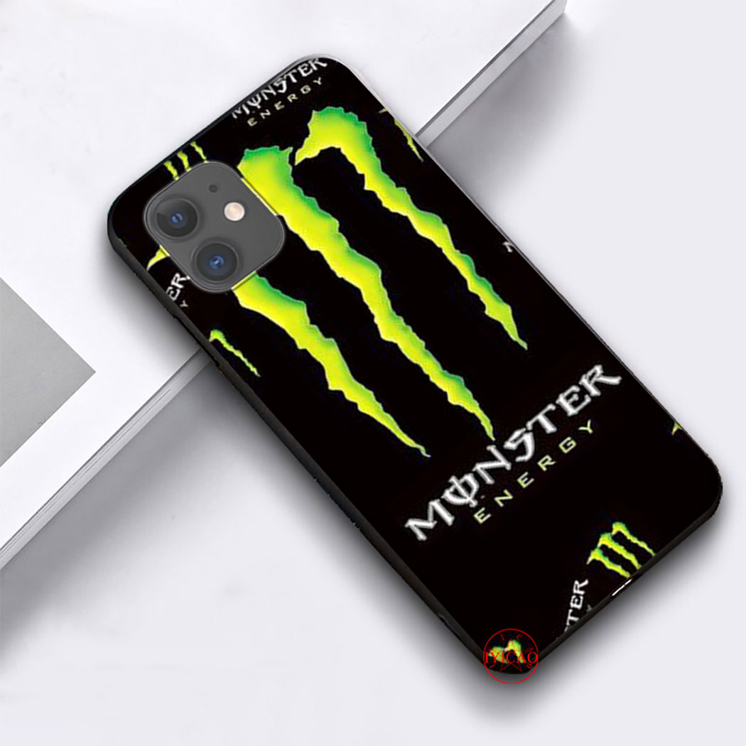YN95 Monster Energy Silicone Case Soft Cover iPhone 12 Mini 11 Pro Max