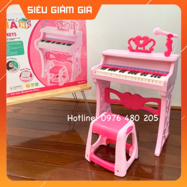 Đàn piano có micro Electronic cho Bé- dùng điện/pin, micro hát được và kết nối với điện thoại phát nhạc