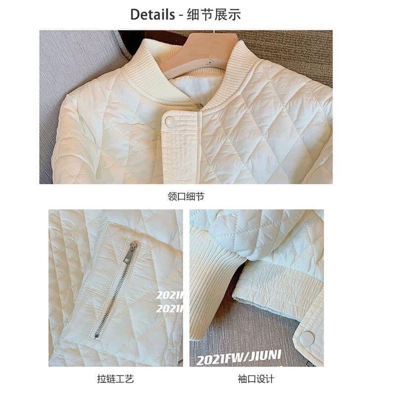 Áo khoác trần Bông thu Đông Cá tính , Áo bomer siêu ấm