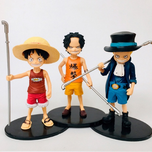 Combo Luffy Zoro Sanji ACE Sabo lúc nhỏ Cao 15cm
