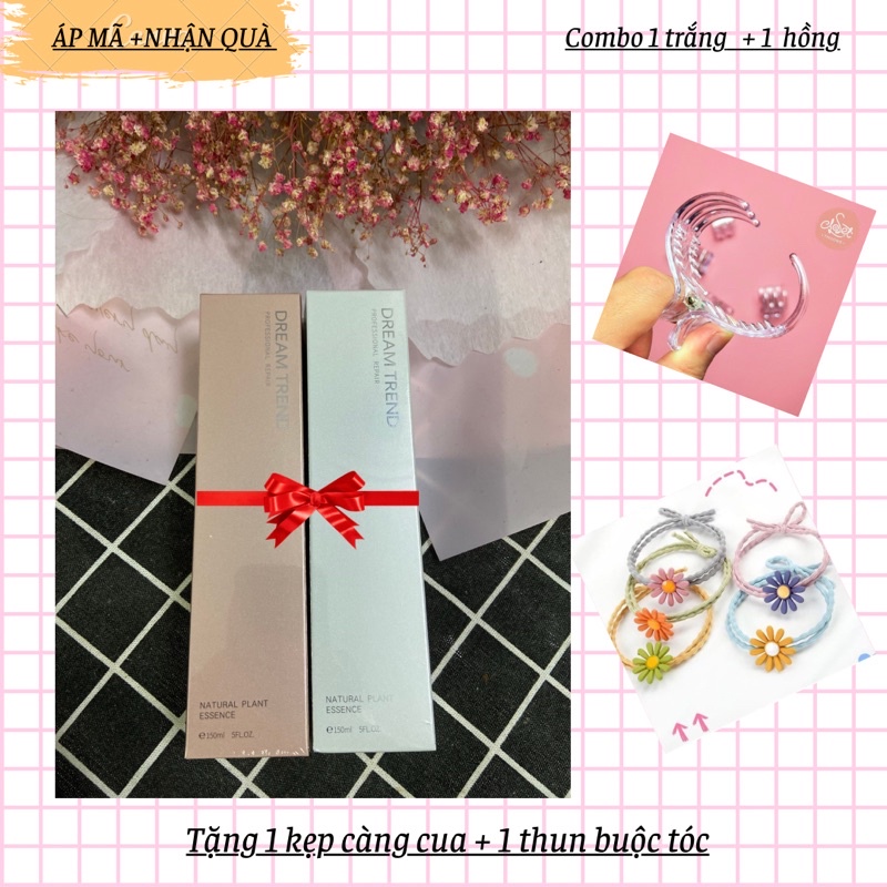 Combo 2 chai dưỡng tóc DREAM TREND (1AHA Hồng + trắng)