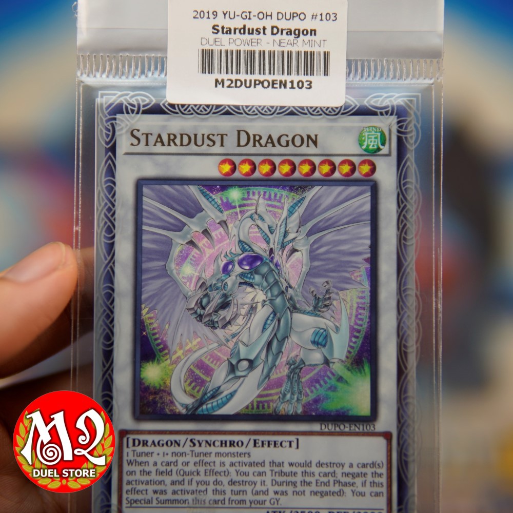 Thẻ bài Yugioh Stardust Dragon - Độ hiếm Ultra Rare - Quái thú huyền thoại của Yusei Fudo - Bảo quản M2SCCQ-LITE