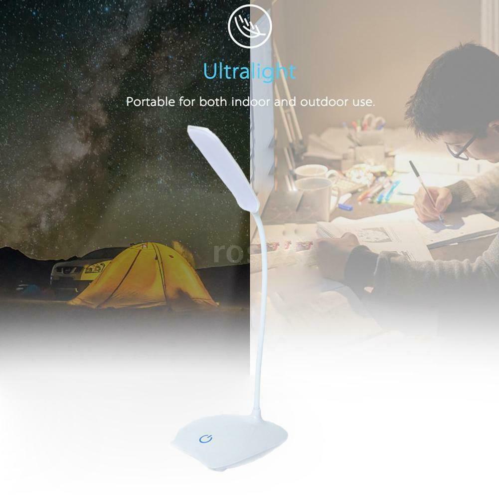 1X LED Dimmable Reading Desk Lamp Flexible Bedside Table Study Light Night USB V2F1