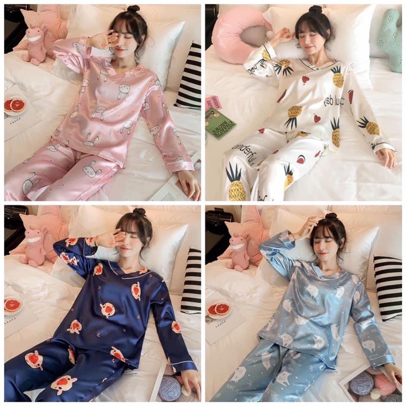 {TRẢ ORDER} BỘ NGỦ LỤA DÀI TAY | BigBuy360 - bigbuy360.vn