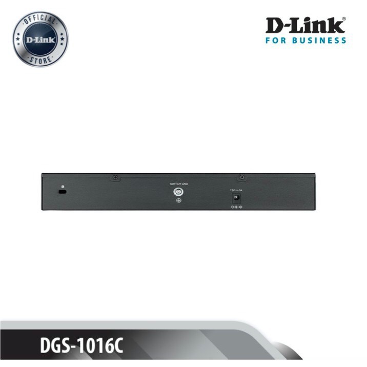 Bộ chia mạng D-Link Switch 16 cổng RJ45 10/100/1000Mbps Gắn tủ/ Để bàn - DGS-1016C - Hàng chính hãng