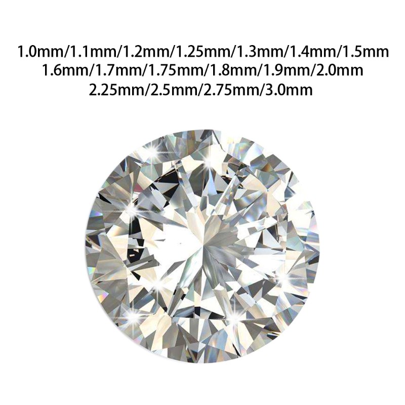 Bộ 1000 hạt đá màu trắng 1.0-3MM 5A