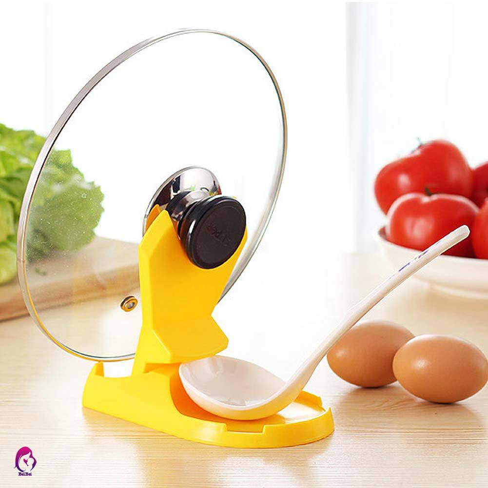 Folding Based Ladle Pot Rack Plastic Lid Pan Holder Spoon Rest Creative Cooking Pots Stand Kitchen Utensils