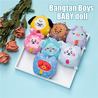 Móc khóa KPOP BTS TATA chủ đề hoạt hình gắn balo đi học