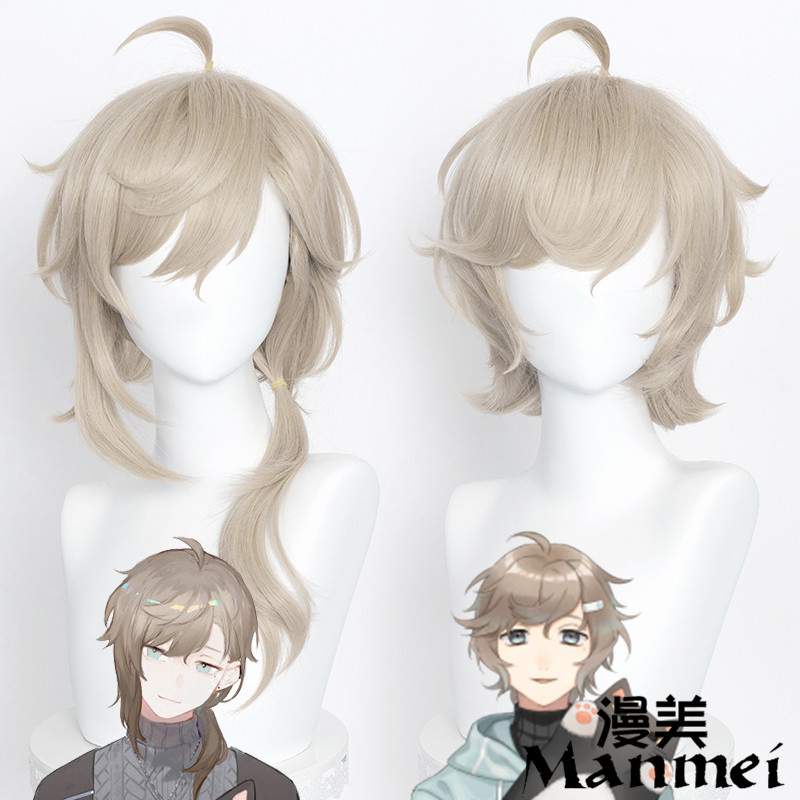 Tóc Giả Ngắn Cosplay Nhân Vật Anime Hololive Kanae 65cm Dài 35cm